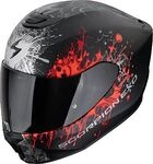 Scorpion EXO-391 Wolf, Integralhelm - Matt Schwarz/Silber-Rot - XS