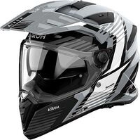 Airoh Bandit Spicy, Endurohelm - Grau/Hellgrau/Schwarz - XS
