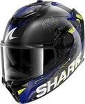 Shark Spartan GT Pro Carbon Speed-Vib, Integralhelm - Schwarz/Dunkelgrau/Blau/Gelb -