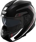 Nolan N100-6 Radiante 357, Klapphelm - Matt Schwarz/Dunkelgrau/Silber/Rot - S
