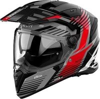 Airoh Bandit Spicy, Endurohelm - Schwarz/Grau/Rot - L