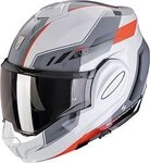 Scorpion EXO-Tech Evo Socius, Modularhelm - Hellgrau/Grau/Rot - XXL