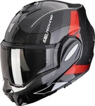 Scorpion 118-520-24-05, Scorpion EXO-Tech Evo Carbon Cad, Modularhelm - Schwarz/Rot -