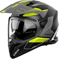 Airoh Bandit Tune, Endurohelm - Matt Schwarz/Grau/Neon-Gelb - M