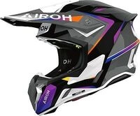 Airoh Twist 3 Hustle, Motocrosshelm - Grau/Schwarz/Lila - S