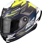 Scorpion EXO-Race Air Kobra, Integralhelm - Matt Dunkelblau/Neon-Gelb/Grau/Wei&szlig; - XL