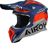 Airoh Aviator Ace 2 Fury, Motocrosshelm - Blau/Grau/Neon-Orange - S