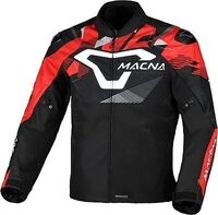 Macna Admyre, Textiljacke wasserdicht - Schwarz/Rot/Wei&szlig; - M