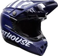Bell Moto-10 Mips Fasthouse, Motocrosshelm - Dunkelblau/Wei&szlig; - S