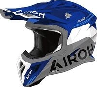 Airoh Aviator Ace 2 Fury, Motocrosshelm - Grau/Wei&szlig;/Blau - XS