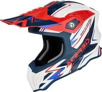 Acerbis Airstrike-X, Motocrosshelm - Wei&szlig;/Dunkelblau/Rot/Blau - XS