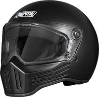 Simpson M30 Solid, Integralhelm - Matt-Schwarz - S