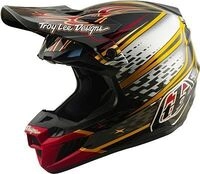 Troy Lee Designs SE5 Composite Wings, Motocrosshelm - Schwarz/Grau/Orange/Rot - XS
