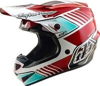 Troy Lee Designs GP Pro Segment S26, Motocrosshelm - Rot/Wei&szlig;/T&uuml;rkis/Schwarz - XS