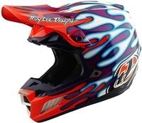 Troy Lee Designs SE5 Composite Overspray, Motocrosshelm - Lila/Wei&szlig;/Rot - XS