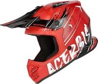 Acerbis Profile Junior, Motocrosshelm Kinder - Rot/Schwarz/Wei&szlig; - 50