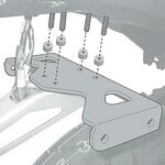 Givi 1152KIT f&uuml;r Honda CB500F, Montagekit - Schwarz