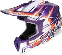Acerbis Linear, Motocrosshelm - Wei&szlig;/Lila/Orange - S