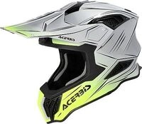 Acerbis Airstrike-X, Motocrosshelm - Hellgrau/Neon-Gelb - XS