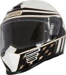 Simpson Speed Americana, Integralhelm - Schwarz/Wei&szlig;/Gold - XS