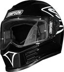 Simpson Speed 12 O Clock, Integralhelm - Schwarz/Wei&szlig; - S