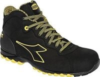 Diadora Utility Beat DA2 Mid S3S, Sicherheitsschuhe Unisex - Schwarz/Gelb - 44 EU