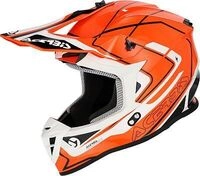 Acerbis Linear, Motocrosshelm - Orange/Wei&szlig;/Schwarz - XS