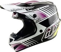 Troy Lee Designs GP Pro Segment S26, Motocrosshelm - Schwarz/Wei&szlig;/Lila/Neon-Gelb -