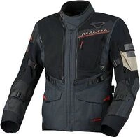 Macna Flexodus, Textiljacke wasserdicht - Dunkelblau/Schwarz/Beige - L