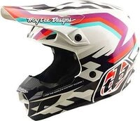 Troy Lee Designs SE5 Polycarbonate Dash, Motocrosshelm - Wei&szlig;/Schwarz/Lila/Rot...