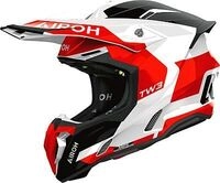 Airoh Twist 3 Fancy, Motocrosshelm - Rot/Wei&szlig;/Schwarz - S