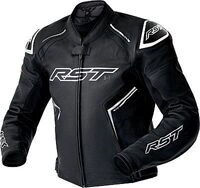RST S1 D3O, Lederjacke perforiert - Schwarz/Wei&szlig; - S