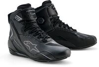Alpinestars Faster 4, Schuhe Drystar - Schwarz/Schwarz/Grau - 7