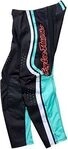 Troy Lee Designs GP Pro Roller, Textilhose Jugend - Schwarz/Wei&szlig;/T&uuml;rkis - 18