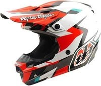 Troy Lee Designs SE5 Polycarbonate Roamer, Motocrosshelm - Rot/Wei&szlig;/Schwarz - S