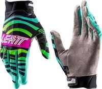Leatt 2.5 X-Flow V26 Tiger, Handschuhe - T&uuml;rkis/Schwarz/Neon-Gelb/Pink - S