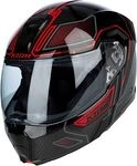 Klim GT1 Expedition Encrypted, Klapphelm - Schwarz/Rot - S