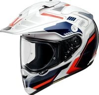 Shoei Hornet-ADV06 Invigorate, Endurohelm - Wei&szlig;/Dunkelblau/Rot - XS