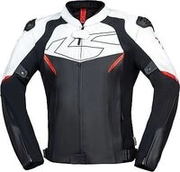 IXS Ace 1.0, Lederjacke - Schwarz/Wei&szlig;/Rot - XXL