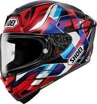Shoei X-SPR Pro Valion, Integralhelm - Rot/Blau/Wei&szlig; - M