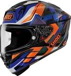 Shoei X-SPR Pro Valion, Integralhelm - Matt Blau/Orange/Wei&szlig; - S