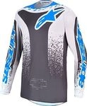 Alpinestars Fluid Drag, Trikot - Dunkelgrau/Helllila/Neon-Blau - S