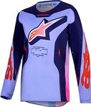 Alpinestars Fluid Hunt, Trikot Jugend - Iolet/Dunkelblau/Pink/Neon-Rot - S