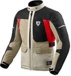 Revit Convergent H2O, Textiljacke wasserdicht - Beige/Rot/Schwarz - S