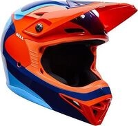 Bell MX-10 Mips Wave, Motocrosshelm - Orange/Blau/Hellblau - XL