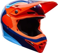Bell 7173976, Bell MX-10 Mips Wave, Motocrosshelm - Orange/Blau/Hellblau - M