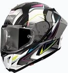 Airoh GP 800 Must, Integralhelm - Matt Schwarz/Wei&szlig;/Blau/Pink/Gelb - M