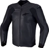 Alpinestars Caliber V2, Lederjacke - Schwarz/Schwarz - 48