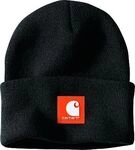 Carhartt Rubber Patch Watch, Kappe - Schwarz/Orange - Einheitsgr&ouml;&szlig;e