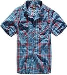 Brandit Roadstar, Hemd kurzarm - Rot/Blau - M